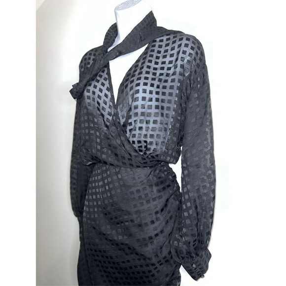 NEW! LE SUPERBE AUTOMATIC BLK/NOIR 6 Anthropologie Black Dress - Picture 10 of 10